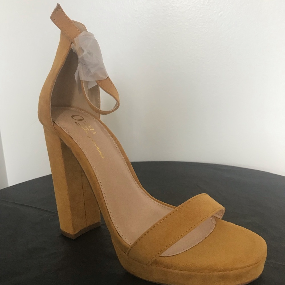 Mustard Platform Sandal
